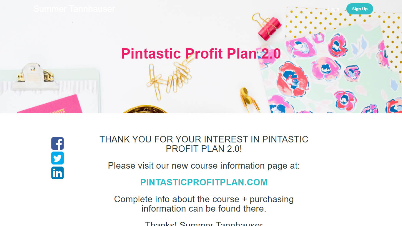 Summer Tannhauser – Pintastic Profit Plan 2.0