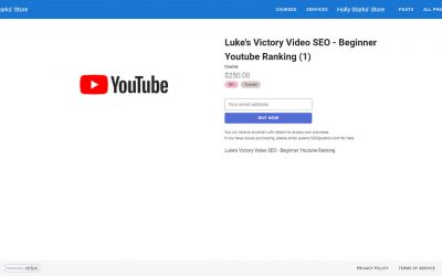 Holly Stark – Luke’s Victory Video SEO – Beginner Youtube Ranking
