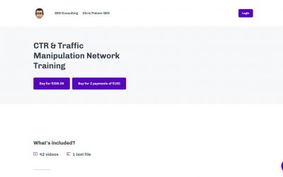 Chris Palmer – CTR and Traffic Manipulation Network Traning