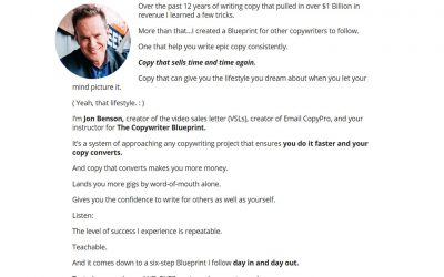 Jon Benson – The Copywriter Blueprint
