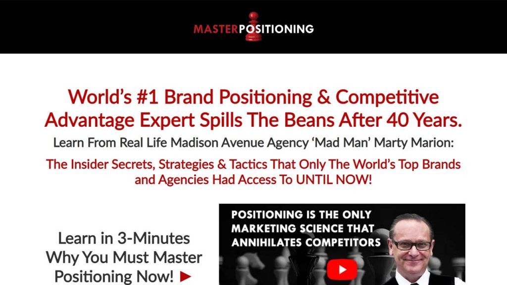 Marty Marion – Brand Positioning Master