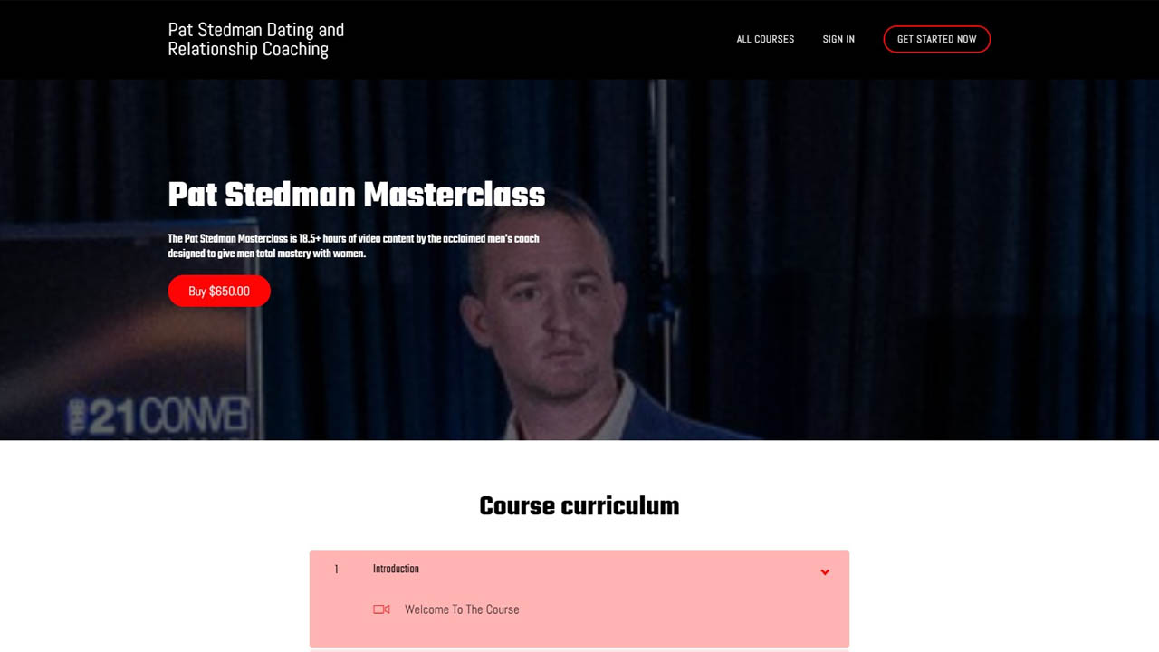 Pat Stedman Masterclass