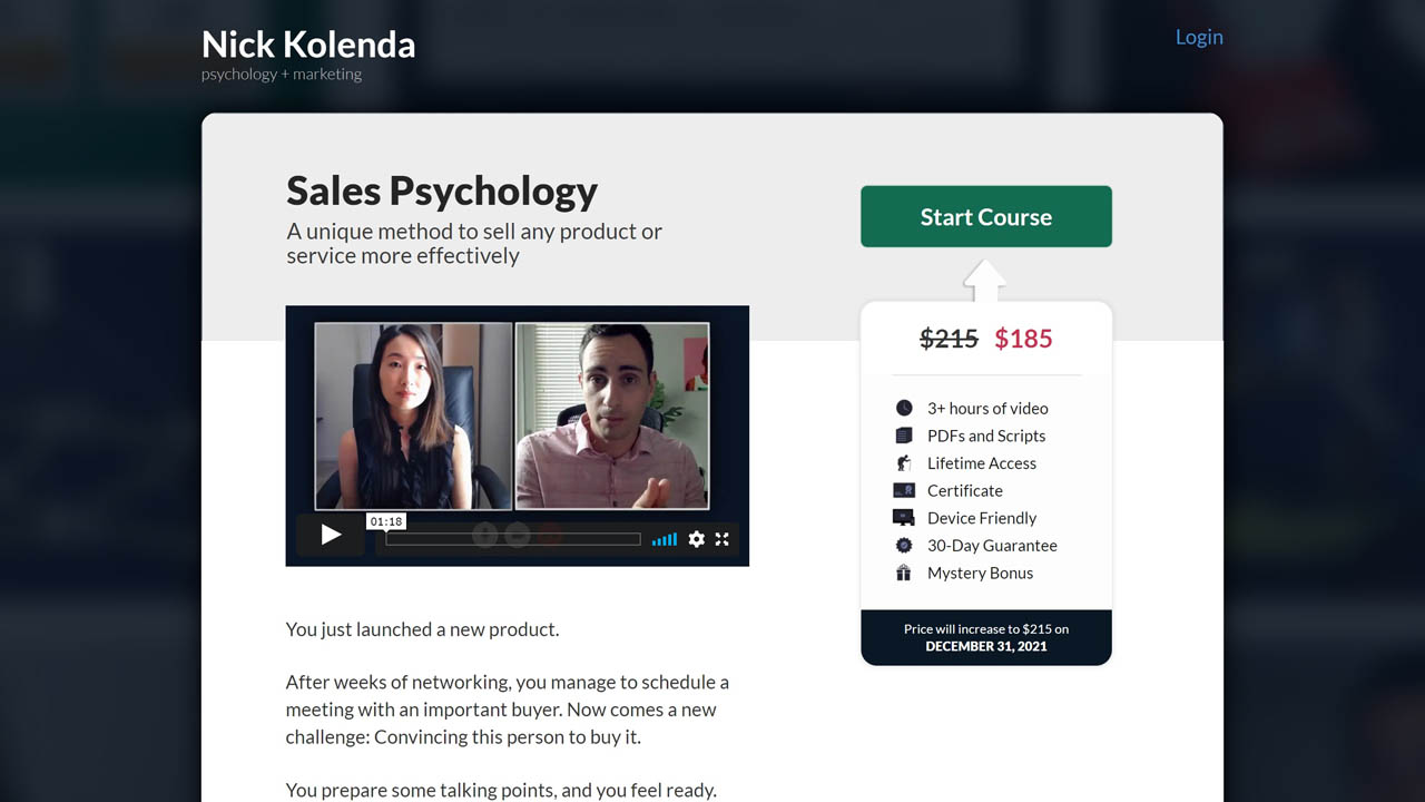 Nick Kolenda – Sales Psychology