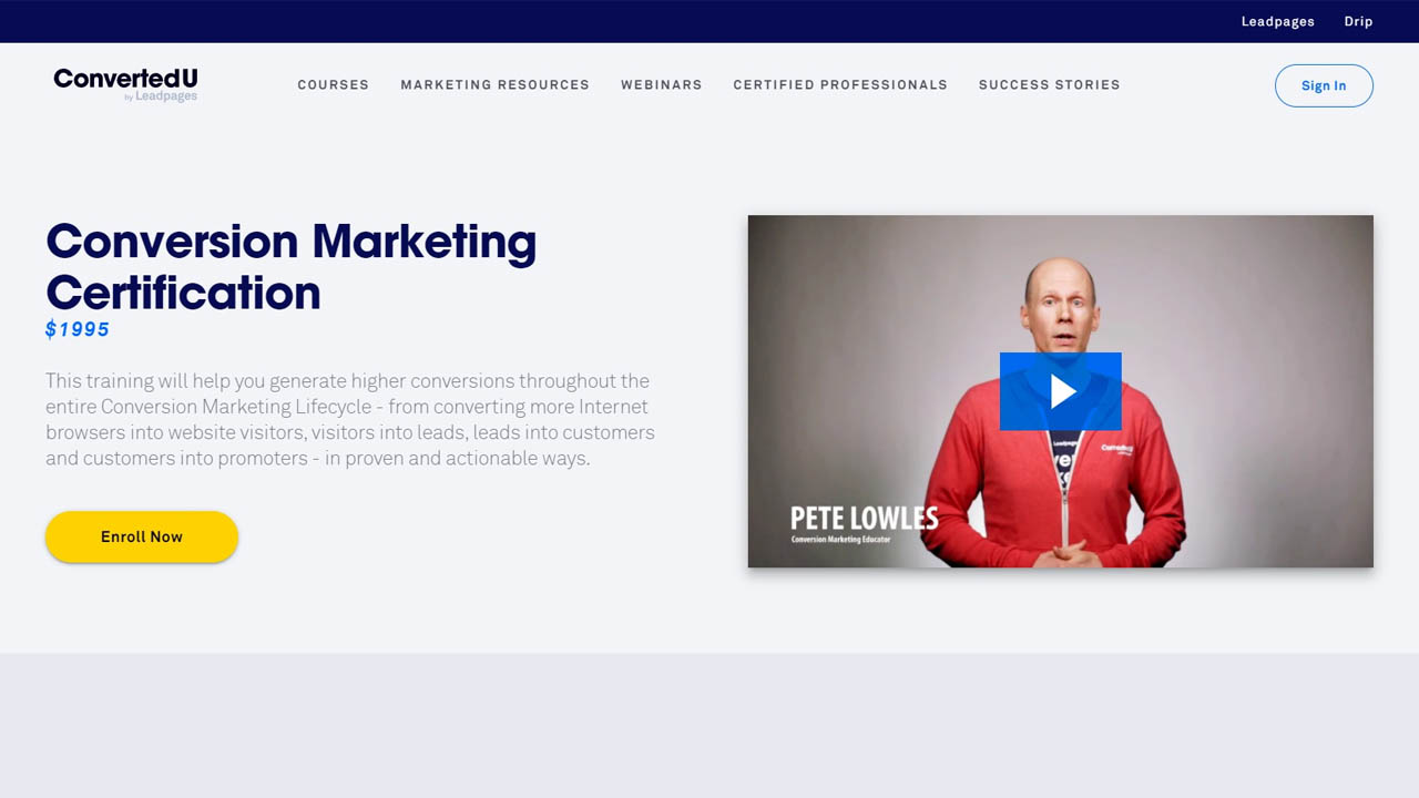 Convertedu Leadpages – Conversion Marketing Certification