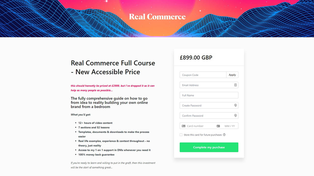 Real Commerce – Idea to Launch