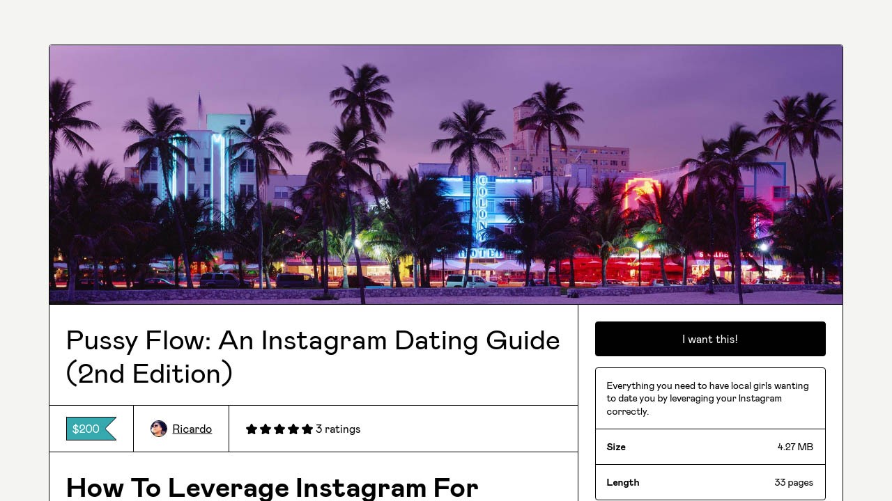 Pussy Flow – An Instagram Dating Guide (2nd Edition)