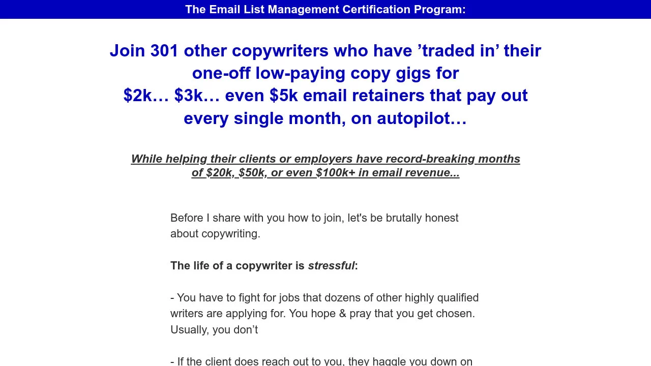 Troy Ericson – The Email List Management Certification Program