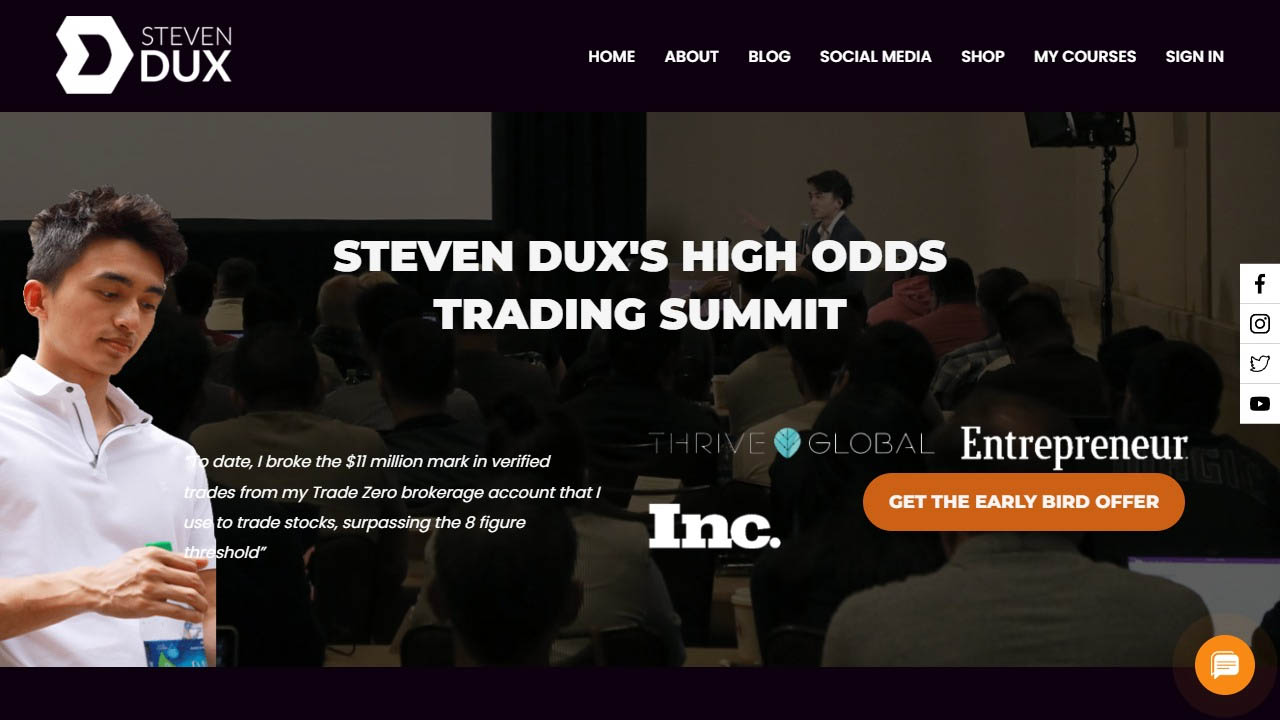 Steven Dux High Odds Trading Summit TSCourses