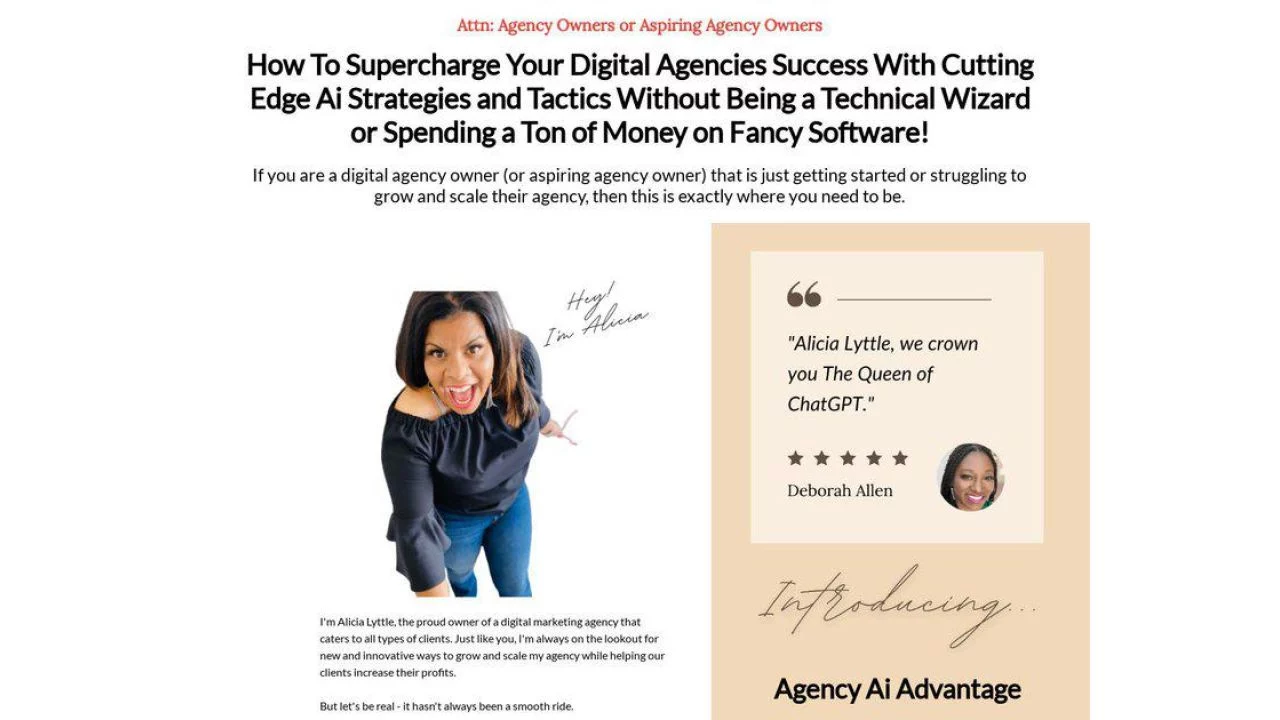 Alicia Lyttle – Agency AI Advantage