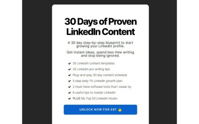 Matt Barker – 30 Days of LinkedIn Content