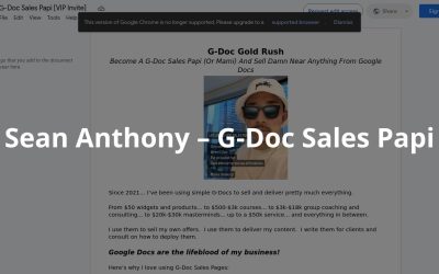 Sean Anthony – G-Doc Sales Papi