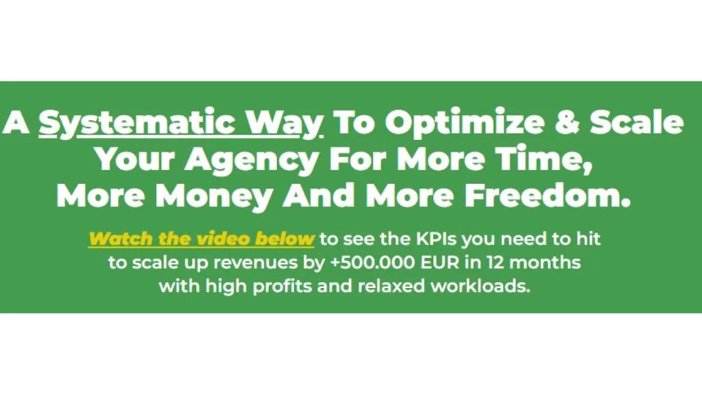 A Systematic Way To Scale Your Agency And Optimize It (Create your KPI-based Scaling Strategy)