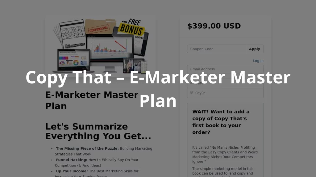 Copy That – E-Marketer Master Plan