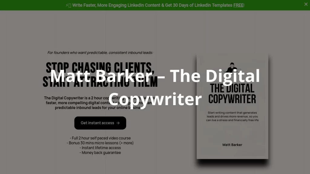 Matt Barker – The Digital Copywriter