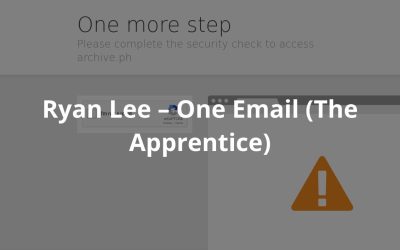 Ryan Lee – One Email (The Apprentice)