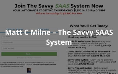 Matt C Milne – The Savvy SAAS System