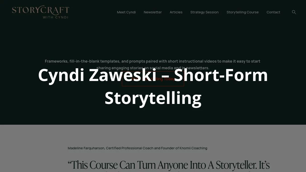 Cyndi Zaweski – Short-Form Storytelling