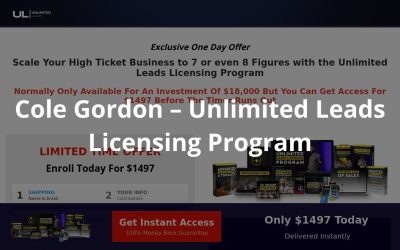 Cole Gordon – Unlimited Leads Licensing Program