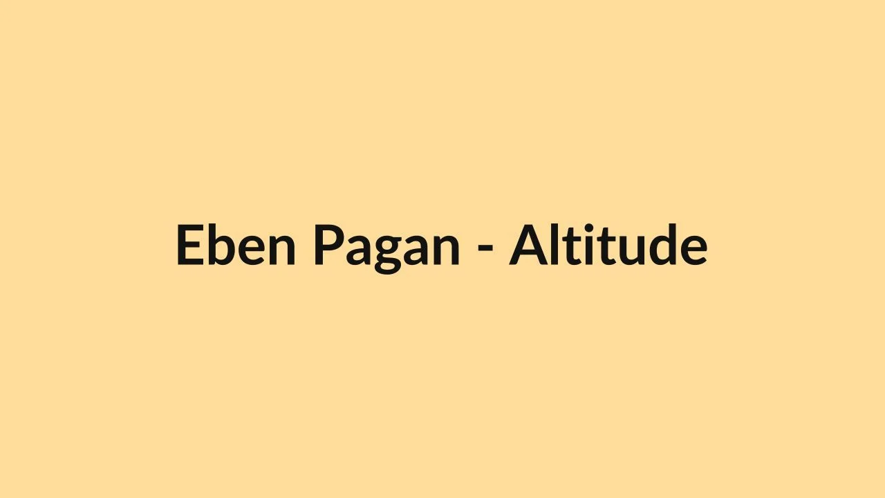 Eben Pagan – Altitude