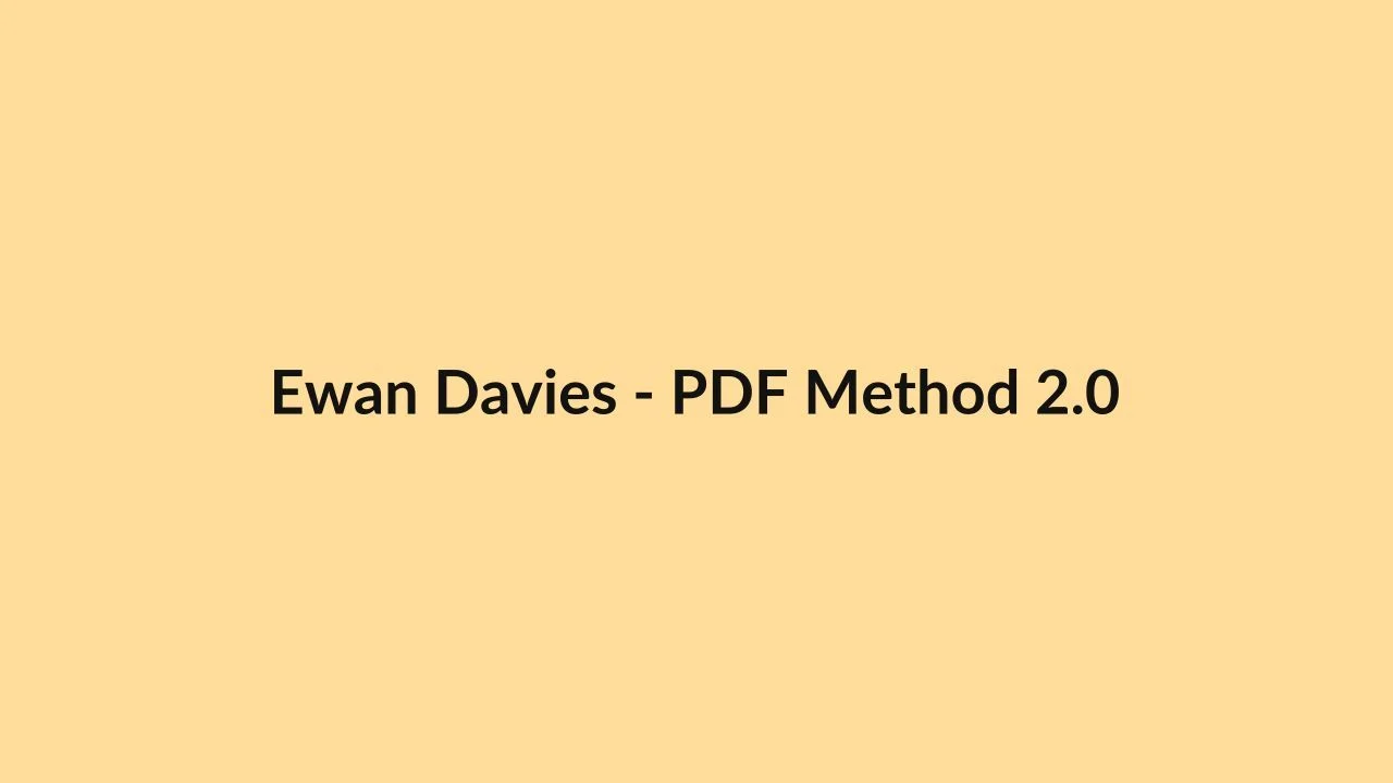 Ewan Davies – PDF Method 2.0